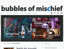 Tablet Screenshot of bubblesofmischief.com